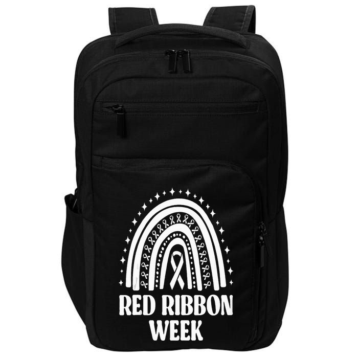 We Wear Red Ribbon Week Drug free red ribbon week Impact Tech Backpack
