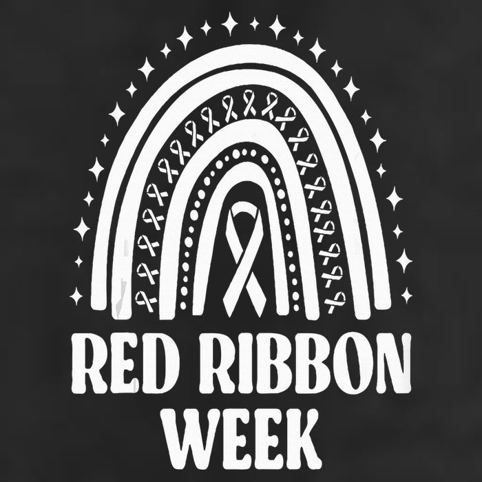 We Wear Red Ribbon Week Drug free red ribbon week 11oz C Handle Ceramic Mug