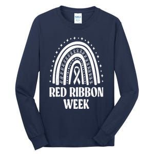 We Wear Red Ribbon Week Drug free red ribbon week Tall Long Sleeve T-Shirt