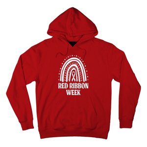 We Wear Red Ribbon Week Drug free red ribbon week Hoodie