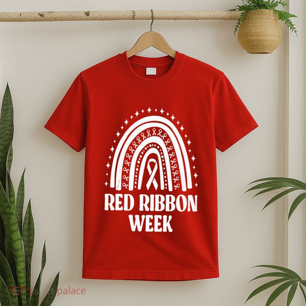 We Wear Red Ribbon Week Drug free red ribbon week T-Shirt