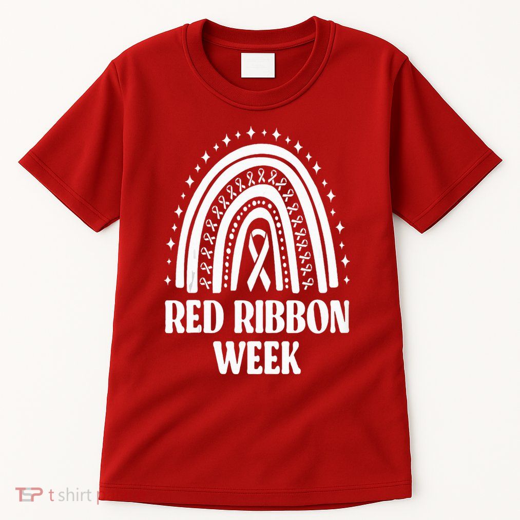 We Wear Red Ribbon Week Drug free red ribbon week Tall T-Shirt