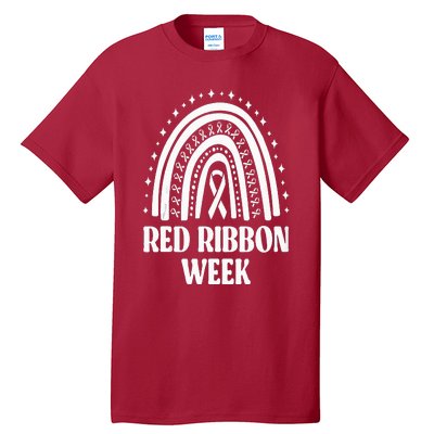 We Wear Red Ribbon Week Drug free red ribbon week Tall T-Shirt