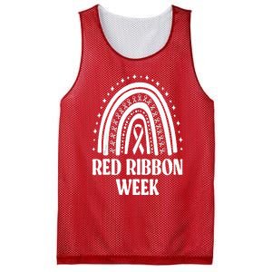 We Wear Red Ribbon Week Drug free red ribbon week Mesh Reversible Basketball Jersey Tank