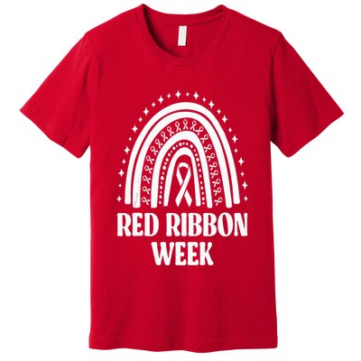 We Wear Red Ribbon Week Drug free red ribbon week Premium T-Shirt
