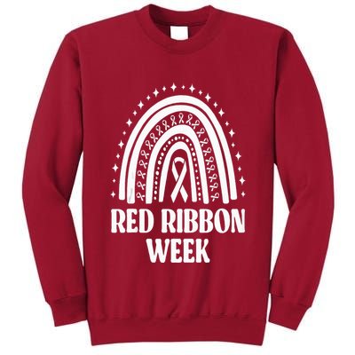 We Wear Red Ribbon Week Drug free red ribbon week Tall Sweatshirt