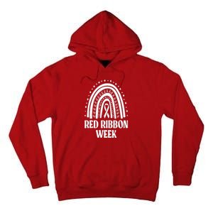 We Wear Red Ribbon Week Drug free red ribbon week Tall Hoodie