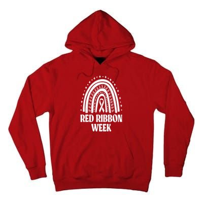 We Wear Red Ribbon Week Drug free red ribbon week Tall Hoodie