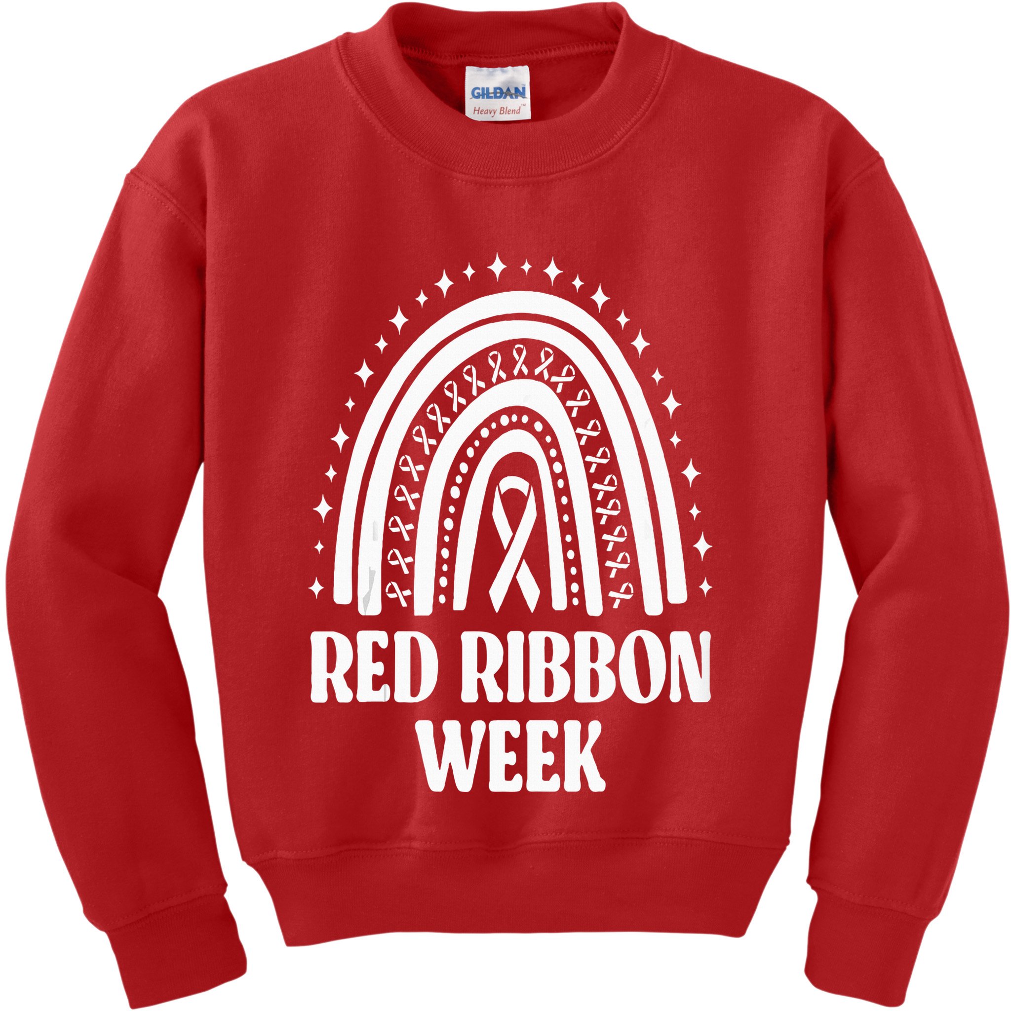 We Wear Red Ribbon Week Drug free red ribbon week Kids Sweatshirt