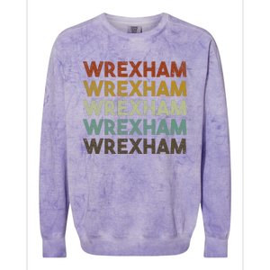 Wrexham Wales Retro 80s Souvenir Colorblast Crewneck Sweatshirt