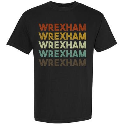 Wrexham Wales Retro 80s Souvenir Garment-Dyed Heavyweight T-Shirt