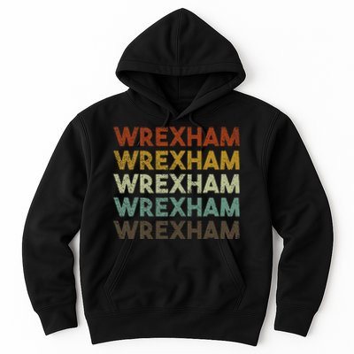 Wrexham Wales Retro 80s Souvenir Hoodie