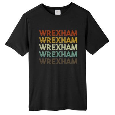 Wrexham Wales Retro 80s Souvenir Tall Fusion ChromaSoft Performance T-Shirt