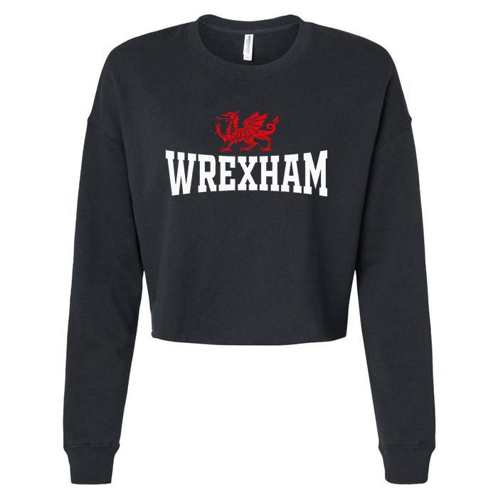 Wrexham Wales Red Dragon Souvenir Cropped Pullover Crew