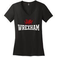 Wrexham Wales Red Dragon Souvenir Women's V-Neck T-Shirt