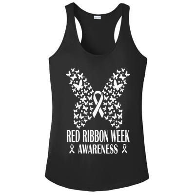 We Wear Red Ribbon Week Drug free Red Ribbon Week Awareness Ladies PosiCharge Competitor Racerback Tank