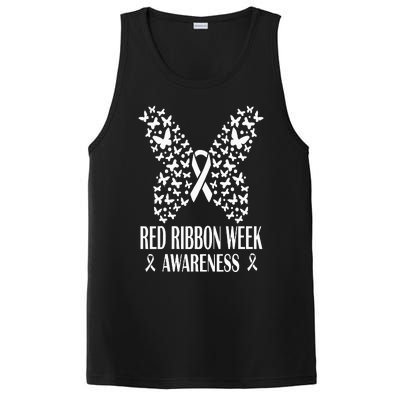 We Wear Red Ribbon Week Drug free Red Ribbon Week Awareness PosiCharge Competitor Tank