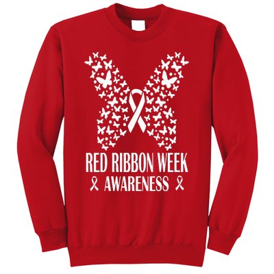 We Wear Red Ribbon Week Drug free Red Ribbon Week Awareness Sweatshirt