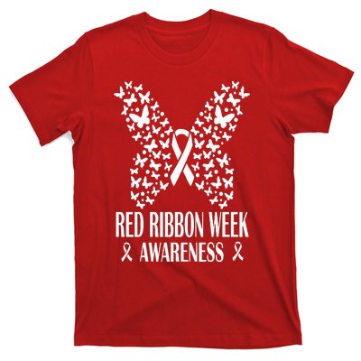 We Wear Red Ribbon Week Drug free Red Ribbon Week Awareness T-Shirt