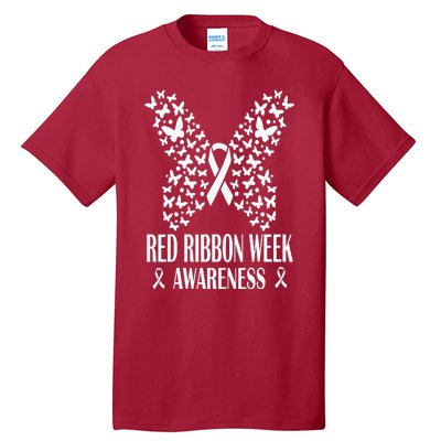 We Wear Red Ribbon Week Drug free Red Ribbon Week Awareness Tall T-Shirt