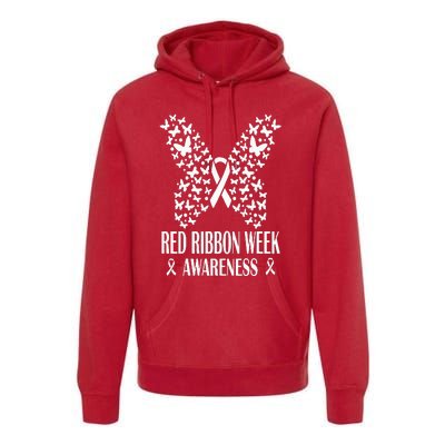 We Wear Red Ribbon Week Drug free Red Ribbon Week Awareness Premium Hoodie