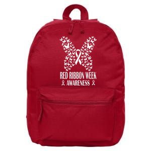 We Wear Red Ribbon Week Drug free Red Ribbon Week Awareness 16 in Basic Backpack