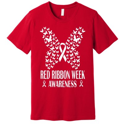 We Wear Red Ribbon Week Drug free Red Ribbon Week Awareness Premium T-Shirt