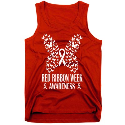 We Wear Red Ribbon Week Drug free Red Ribbon Week Awareness Tank Top