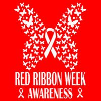 We Wear Red Ribbon Week Drug free Red Ribbon Week Awareness Golf Towel