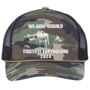 We Will Rebuild Tristate Earthquake 2024 I Survived Retro Rope Trucker Hat Cap