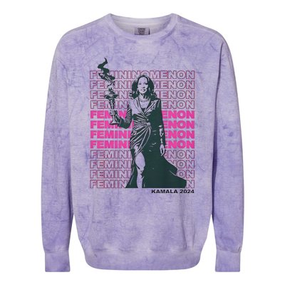 What We Really Need Is A Femininomenon Tees Femininomenon Kamala Harris 2024 Colorblast Crewneck Sweatshirt