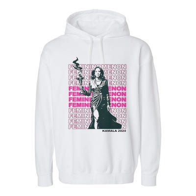 What We Really Need Is A Femininomenon Tees Femininomenon Kamala Harris 2024 Garment-Dyed Fleece Hoodie