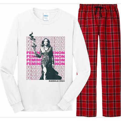 What We Really Need Is A Femininomenon Tees Femininomenon Kamala Harris 2024 Long Sleeve Pajama Set