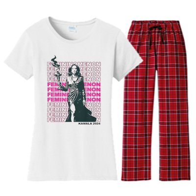 What We Really Need Is A Femininomenon Tees Femininomenon Kamala Harris 2024 Women's Flannel Pajama Set