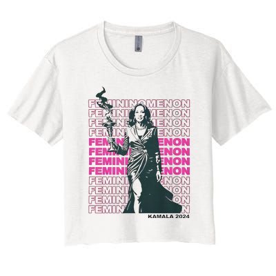 What We Really Need Is A Femininomenon Tees Femininomenon Kamala Harris 2024 Women's Crop Top Tee