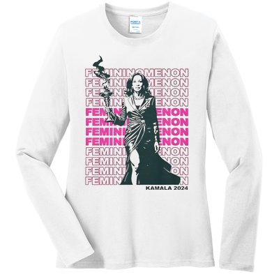 What We Really Need Is A Femininomenon Tees Femininomenon Kamala Harris 2024 Ladies Long Sleeve Shirt