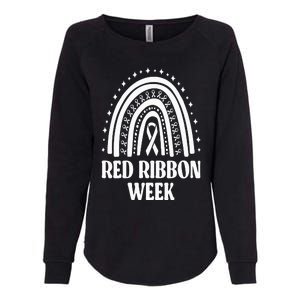 We Wear Red Ribbon Week Drug free red ribbon week Womens California Wash Sweatshirt