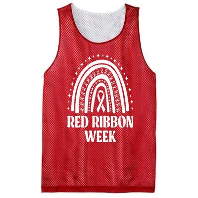 We Wear Red Ribbon Week Drug free red ribbon week Mesh Reversible Basketball Jersey Tank