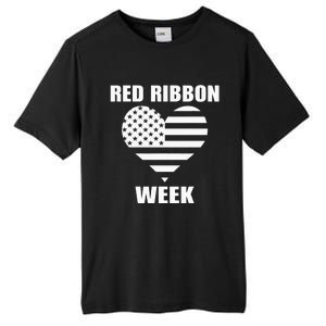 We Wear red For Red Ribbon Week Awareness American Flag Tall Fusion ChromaSoft Performance T-Shirt