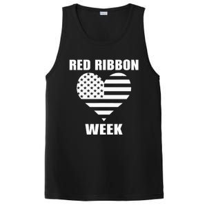 We Wear red For Red Ribbon Week Awareness American Flag PosiCharge Competitor Tank