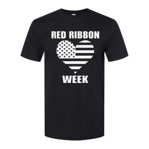 We Wear red For Red Ribbon Week Awareness American Flag Softstyle CVC T-Shirt