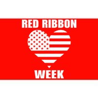 We Wear red For Red Ribbon Week Awareness American Flag Bumper Sticker