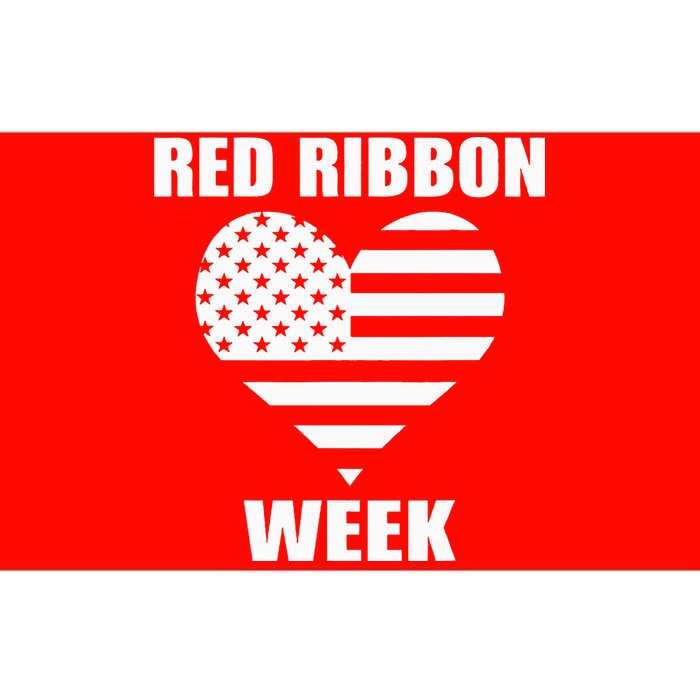 We Wear red For Red Ribbon Week Awareness American Flag Bumper Sticker