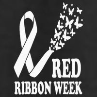 We Wear Red Ribbon Week Drug free Red Ribbon Week Awareness 7 Panel Mesh Trucker Snapback Hat