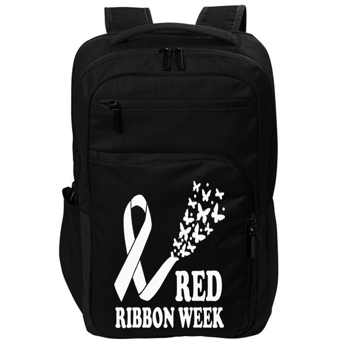 We Wear Red Ribbon Week Drug free Red Ribbon Week Awareness Impact Tech Backpack