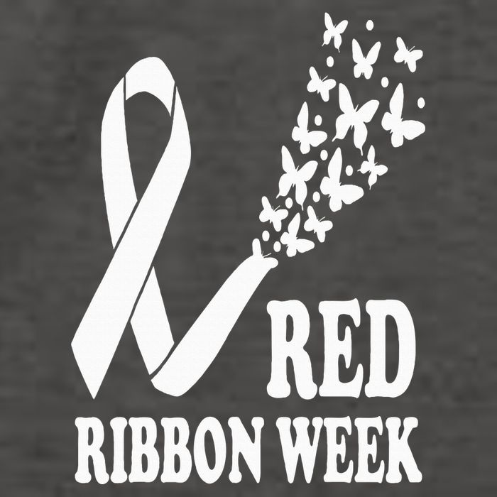 We Wear Red Ribbon Week Drug free Red Ribbon Week Awareness Vector Backpack