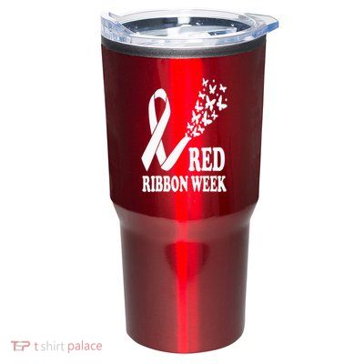 We Wear Red Ribbon Week Drug free Red Ribbon Week Awareness Tumbler
