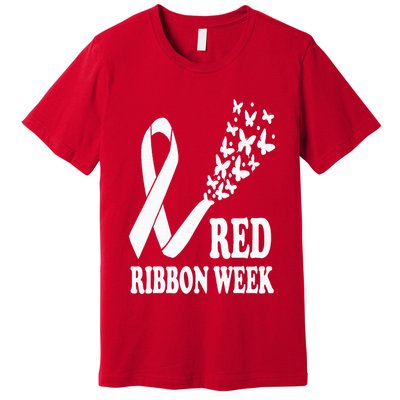 We Wear Red Ribbon Week Drug free Red Ribbon Week Awareness Premium T-Shirt