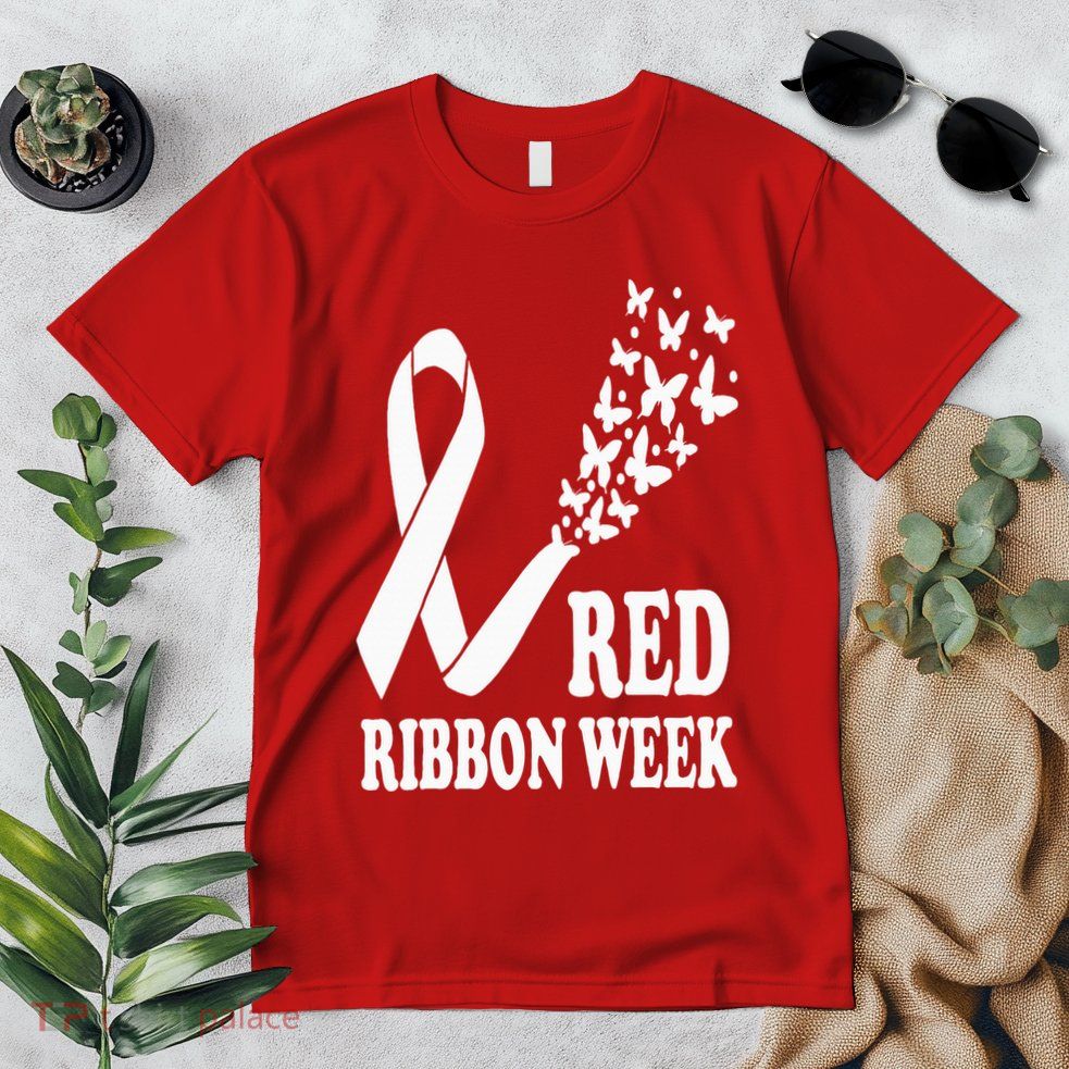 We Wear Red Ribbon Week Drug free Red Ribbon Week Awareness Premium T-Shirt
