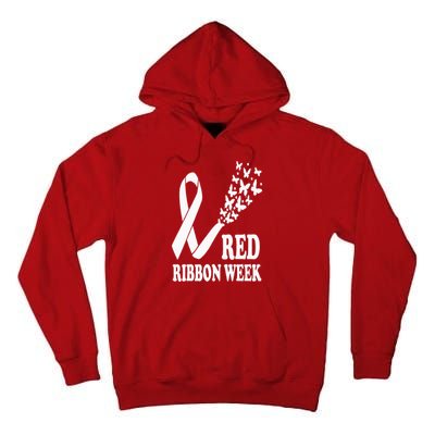 We Wear Red Ribbon Week Drug free Red Ribbon Week Awareness Tall Hoodie